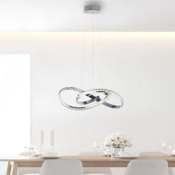 LED Hängelampe in Chrom dimmbar 30 W L:57 cm elegant