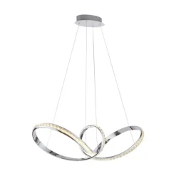 LED Hängelampe in Chrom dimmbar 39 W L:94 cm elegant
