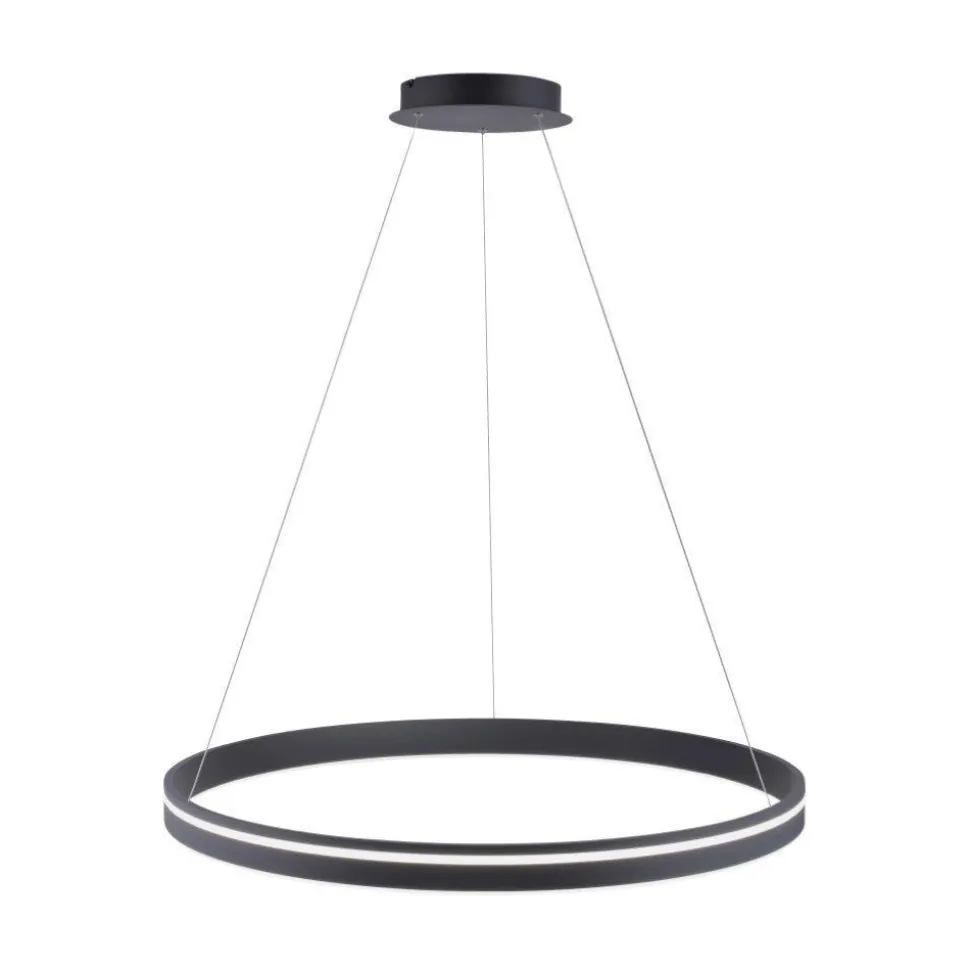 LED Hängelampe Ring Anthrazit Ø79 cm 7000 lm dimmbar
