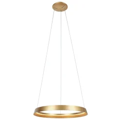 LED Hängelampe rund in Gold B:60 cm 50 W 2700 K elegant
