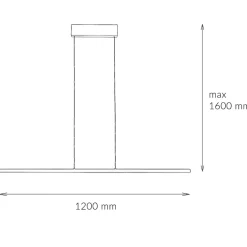 LED Hängelampe Schwarz 4000 K 120 cm lang höhenverstellbar
