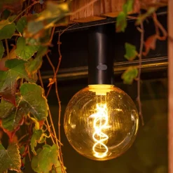 LED Hängeleuchte Akku Dimmer Fernbedienung IP54 2200 K Schwarz