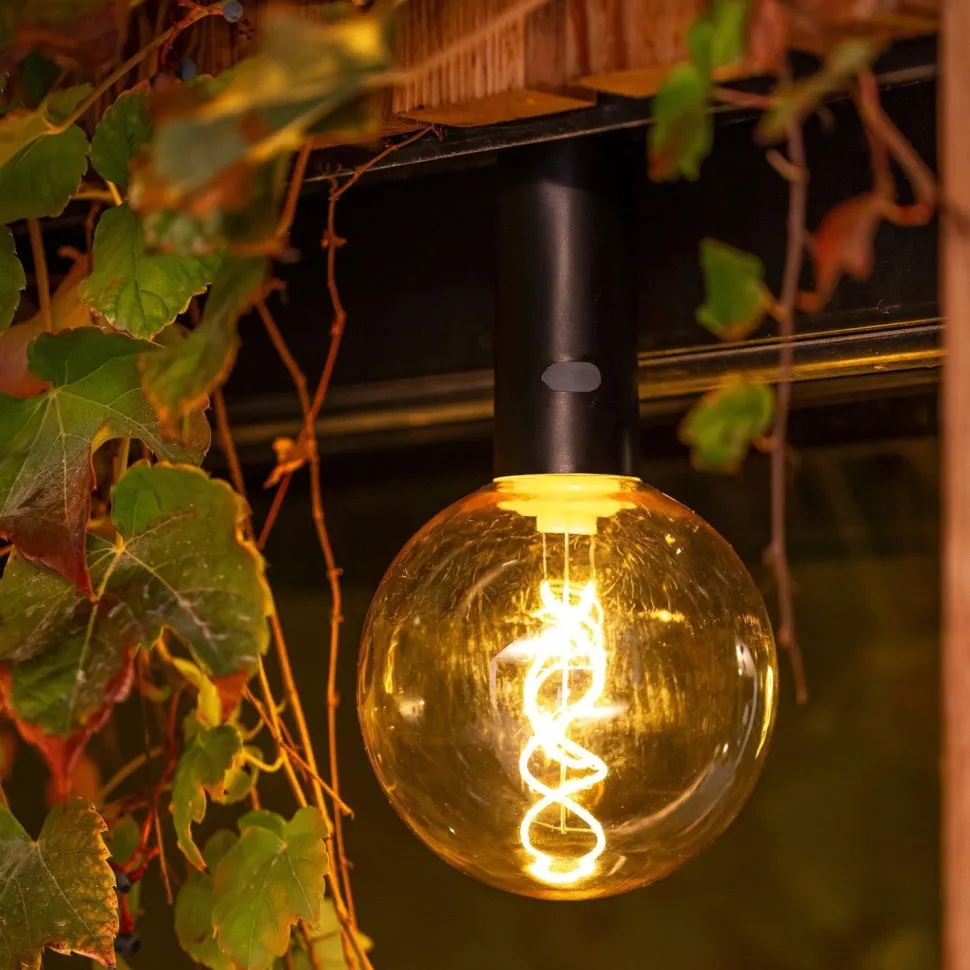 LED Hängeleuchte Akku Dimmer Fernbedienung IP54 2200 K Schwarz