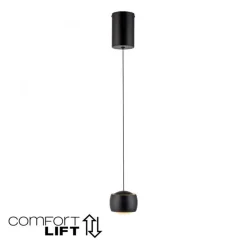 LED Hängeleuchte Metall warmweiß 3000 K 800 lm Schwarz