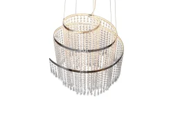 LED Hängeleuchte mit Fernbedienung dimmbar Chrom Acryl