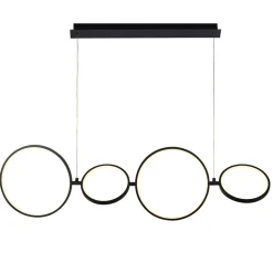 LED Hängeleuchte Schwarz Weiß B: 109 cm groß 3000 K