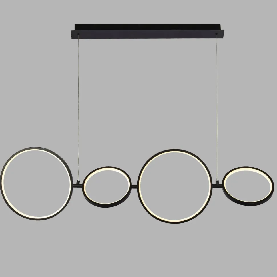 LED Hängeleuchte Schwarz Weiß B: 109 cm groß 3000 K