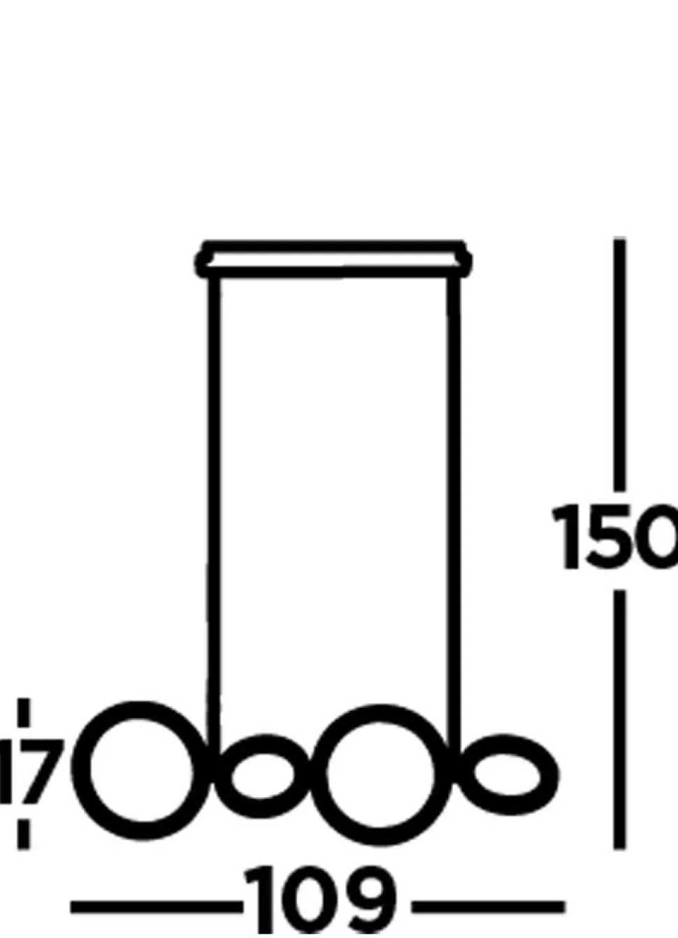 LED Hängeleuchte Schwarz Weiß B: 109 cm groß 3000 K