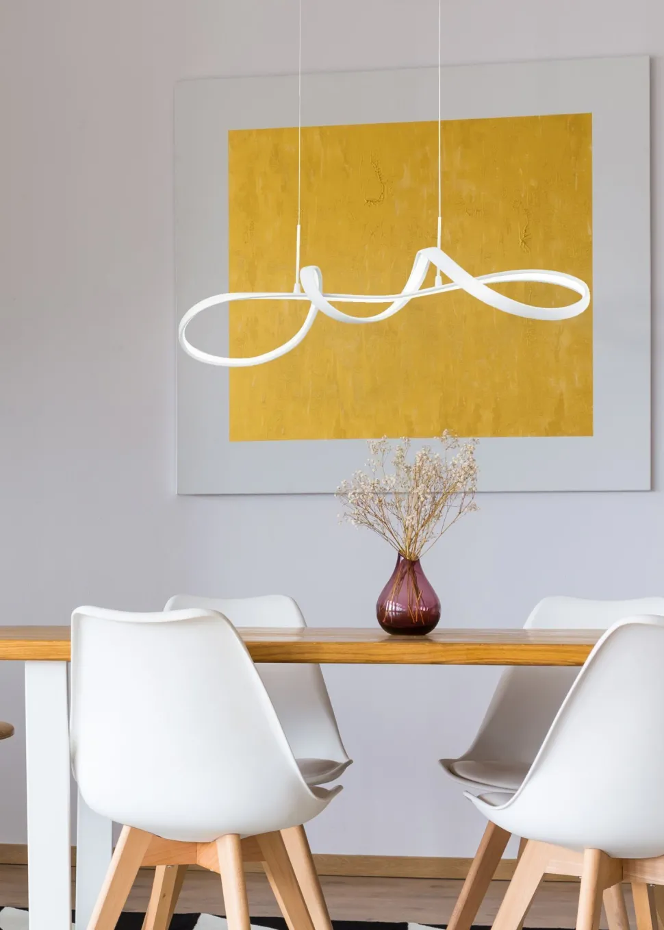 LED Hängeleuchte Weiß dimmbar 81 cm lang 37 W 4500 lm