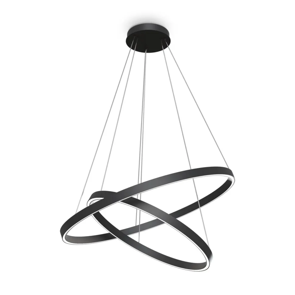 LED Kronleuchter Aluminium 3000 K warmweißes Licht rund