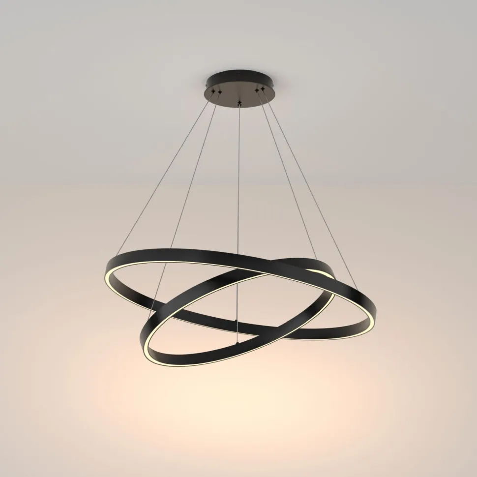 LED Kronleuchter Aluminium 3000 K warmweißes Licht rund