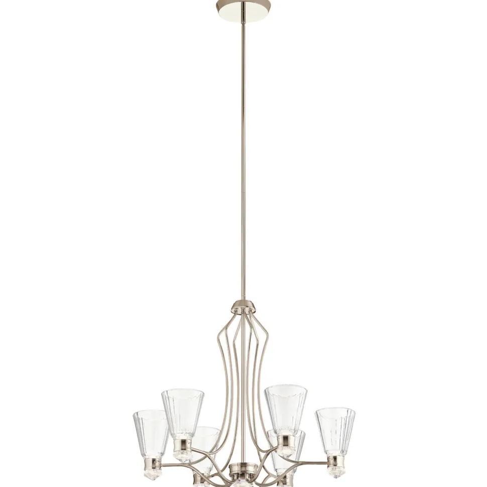 LED Kronleuchter Glas Metall IP44 B: 71,1 cm Bad Wohnzimmer