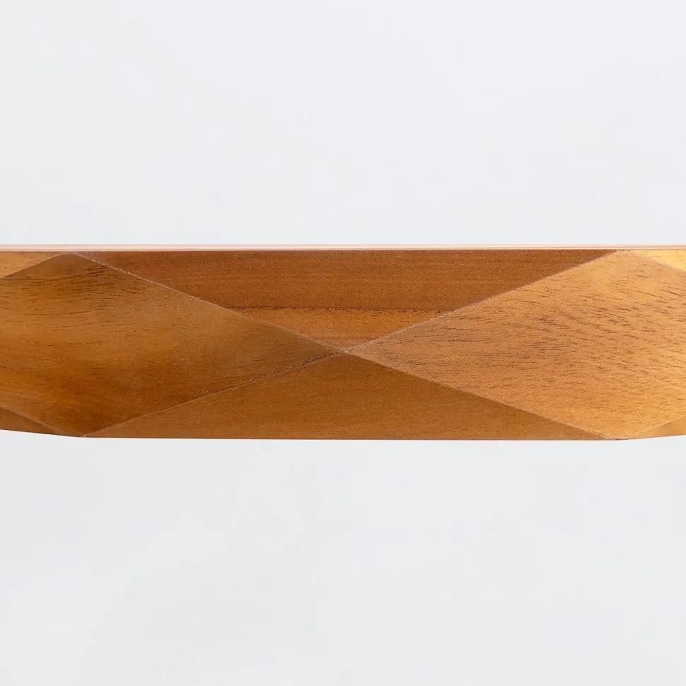 LED Kronleuchter Ring Teak Holz Furnier 3000 K Modern