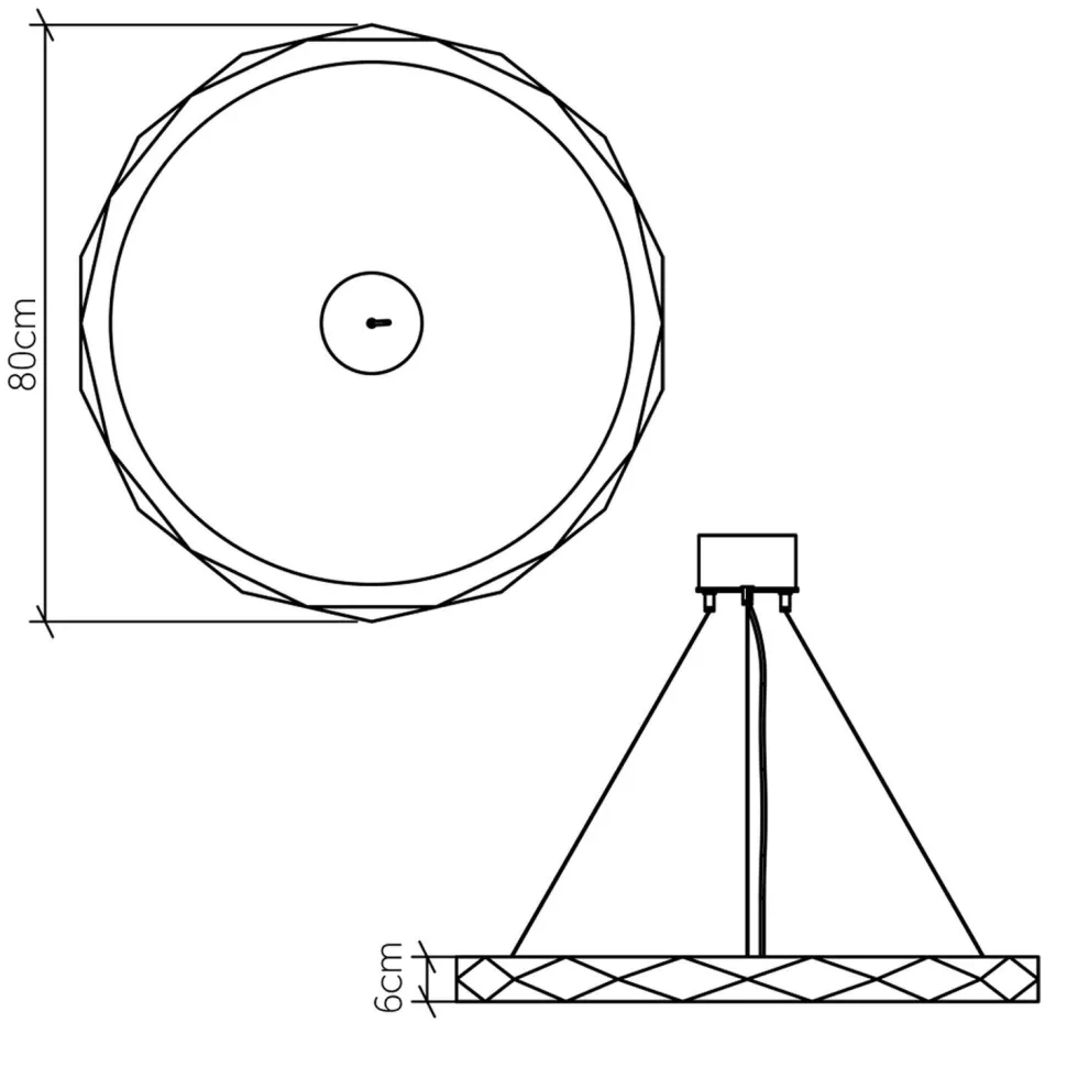 LED Kronleuchter Ring Teak Holz Furnier 3000 K Modern