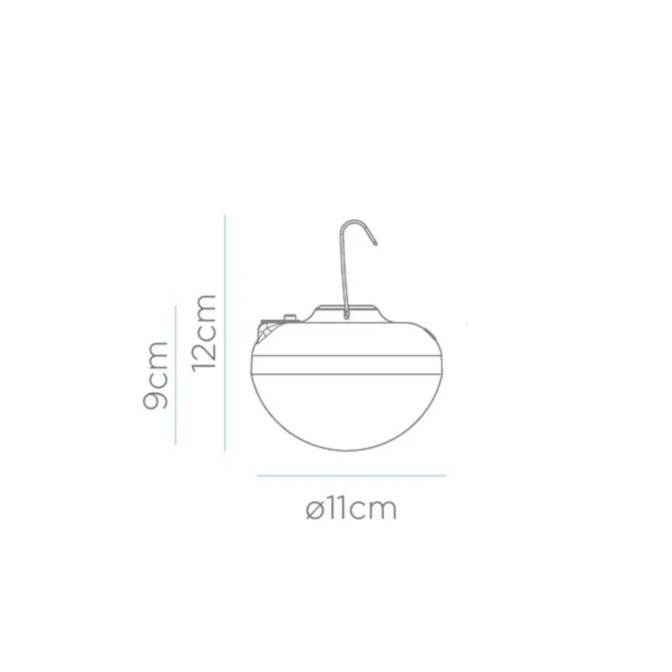 LED Leuchtmittel Akku USB Haken Magnet Ø 11 cm Fernbedienung CHERRY