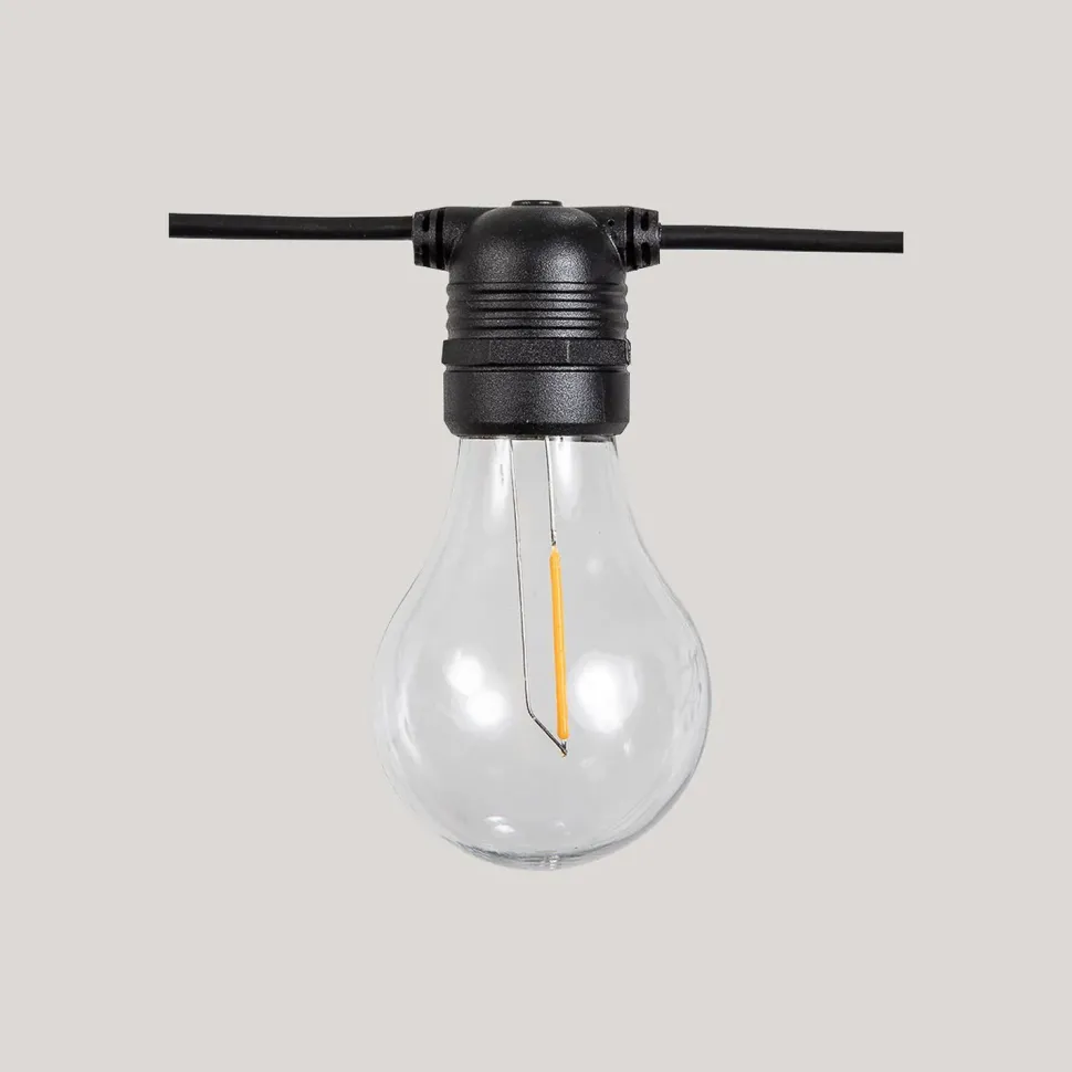 LED Lichterkette außen 2700 K Schwarz IP44 Modern