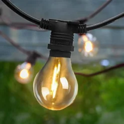 LED Lichterkette außen 2700 K Schwarz IP44 Modern