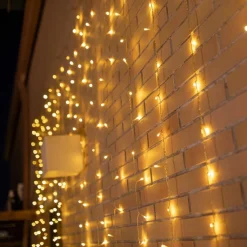 LED Lichtervorhang außen mit Stecker IP44 2700 K 3 x 2 m