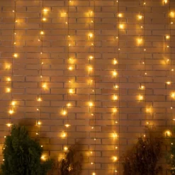 LED Lichtervorhang außen mit Stecker IP44 2700 K 3 x 2 m