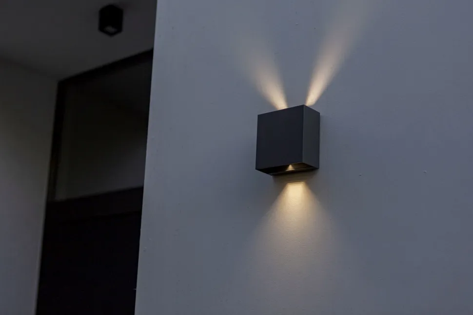 LED Outdoor Wandleuchte Aluminium 4000 K IP54 Up Down