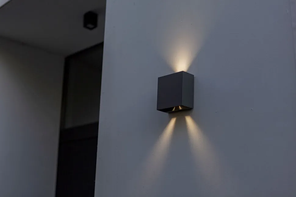 LED Outdoor Wandleuchte Aluminium 4000 K IP54 Up Down