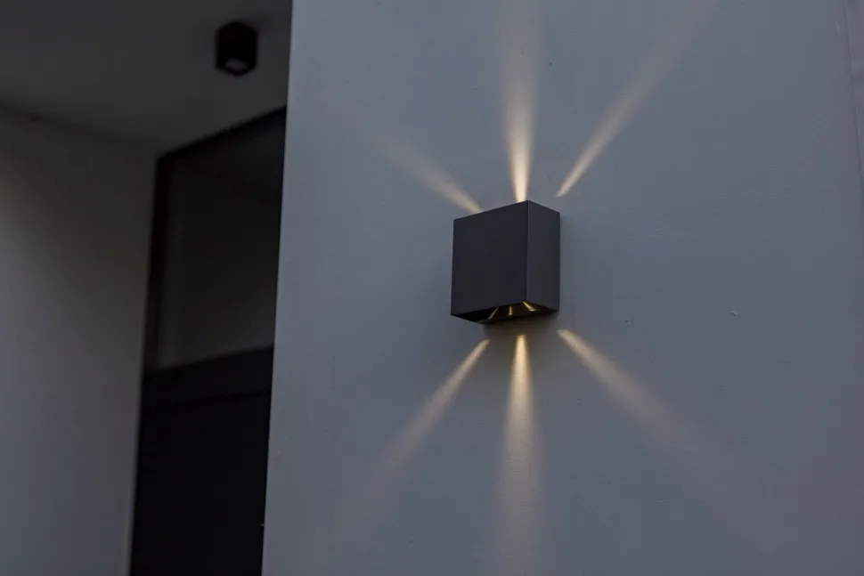 LED Outdoor Wandleuchte Aluminium 4000 K IP54 Up Down