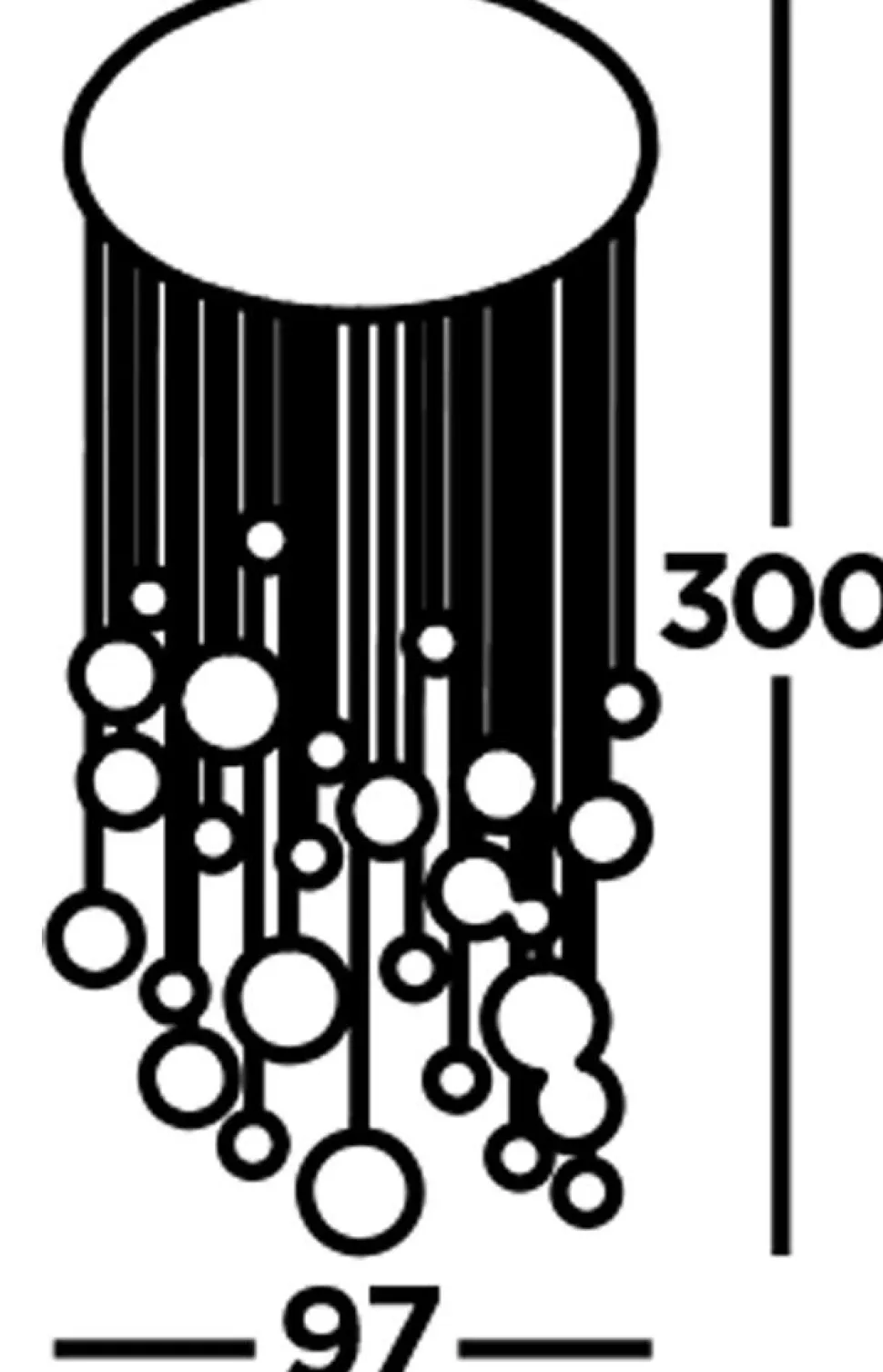 LED Pendelleuchte Ø 97 cm in Chrom Kupfer Messing Retro