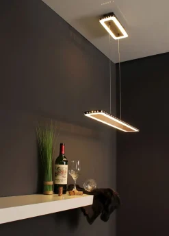 LED Pendelleuchte Aluminium Gold Schwarz 3000 K 120 cm