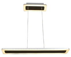 LED Pendelleuchte Aluminium Edelstahl Schwarz 3000 K