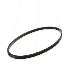 LED Pendelleuchte Anthrazit oval 3000 K L:80 cm dimmbar