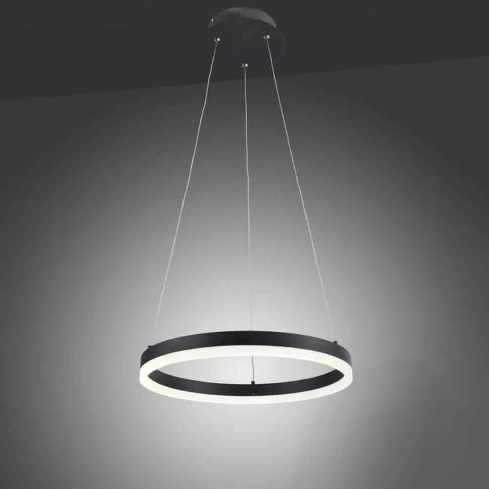LED Pendelleuchte Anthrazit warmweiß 3000 K Ø40 cm Ring