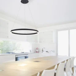 LED Pendelleuchte Anthrazit dimmbar 3000 K Ø60 cm Ring