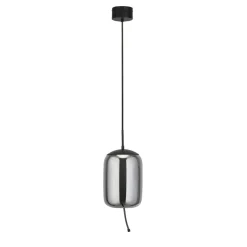 LED Pendelleuchte Grau Ø 18 cm 2700 K Glas Metall
