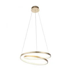 LED Pendelleuchte in Blattgold B:55 cm 4000 lm dimmbar