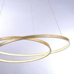 LED Pendelleuchte in Blattgold L:72 cm 3000 K dimmbar