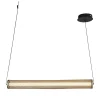 LED Pendelleuchte in Gold Schwarz Metall 26 W 92 cm