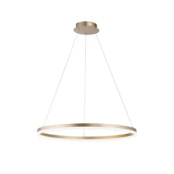 LED Pendelleuchte in Messing dimmbar 3000 K Ø80 cm Ring