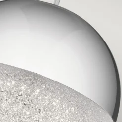 LED Pendelleuchte Kugel Ø 20 cm 3000 K in Chrom