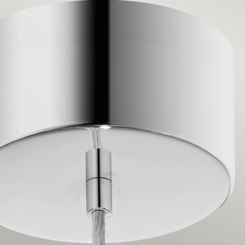 LED Pendelleuchte Kugel Ø 20 cm 3000 K in Chrom