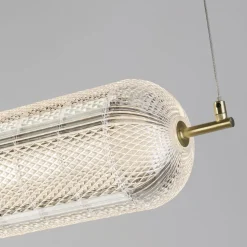 LED Pendelleuchte Metall in Messing 42 W 3000 K 108 cm