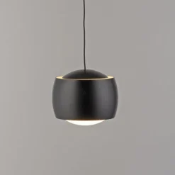 LED Pendelleuchte Metall warmweiß 60 cm 800 lm Schwarz