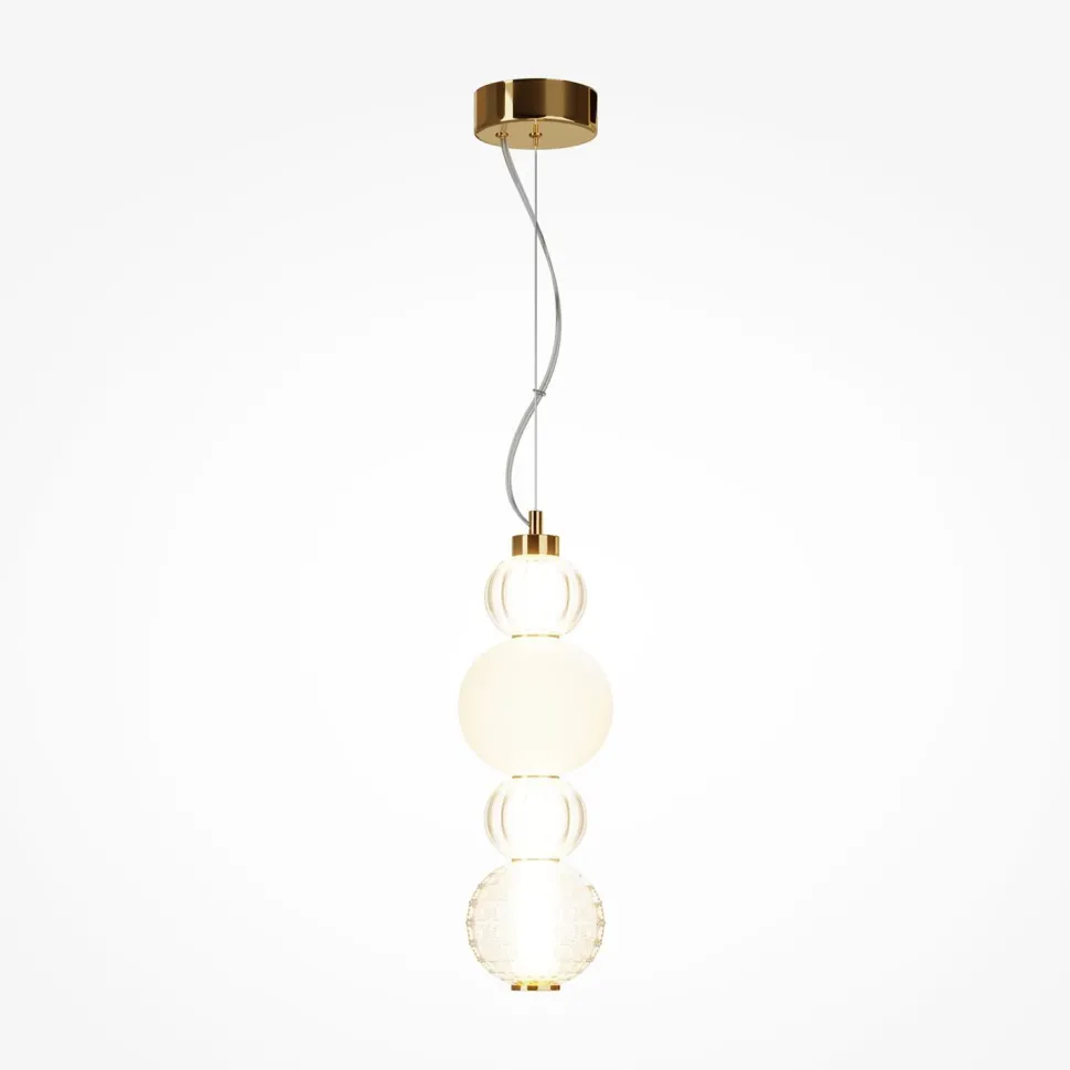 LED Pendelleuchte Metall Glas B: 14,7 cm H: max. 169 cm