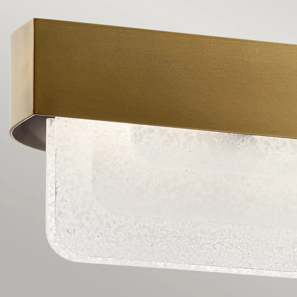 LED Pendelleuchte Metall Glas L: 92,5 cm in Messing