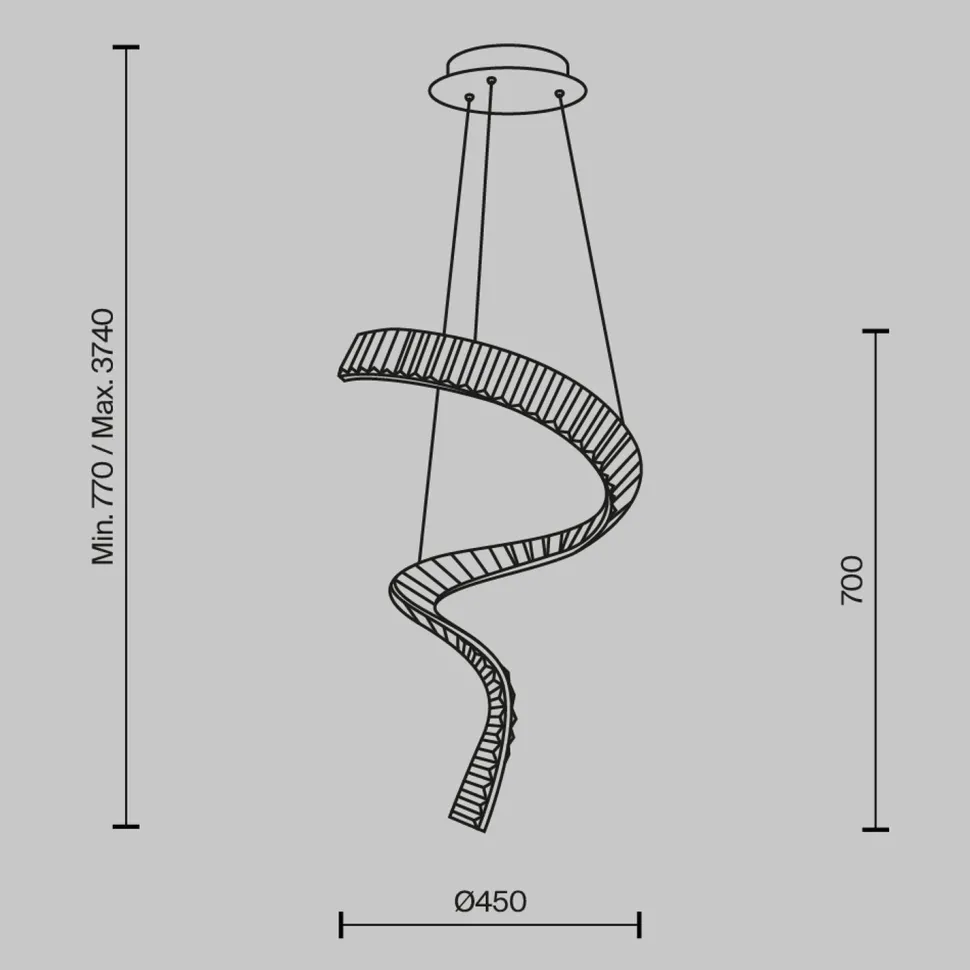 LED Pendelleuchte Metall warmweiß 3000 K 3300 lm Modern