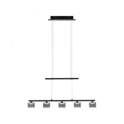 LED Pendelleuchte Rauchglas blendarm 80 cm lang 20 W