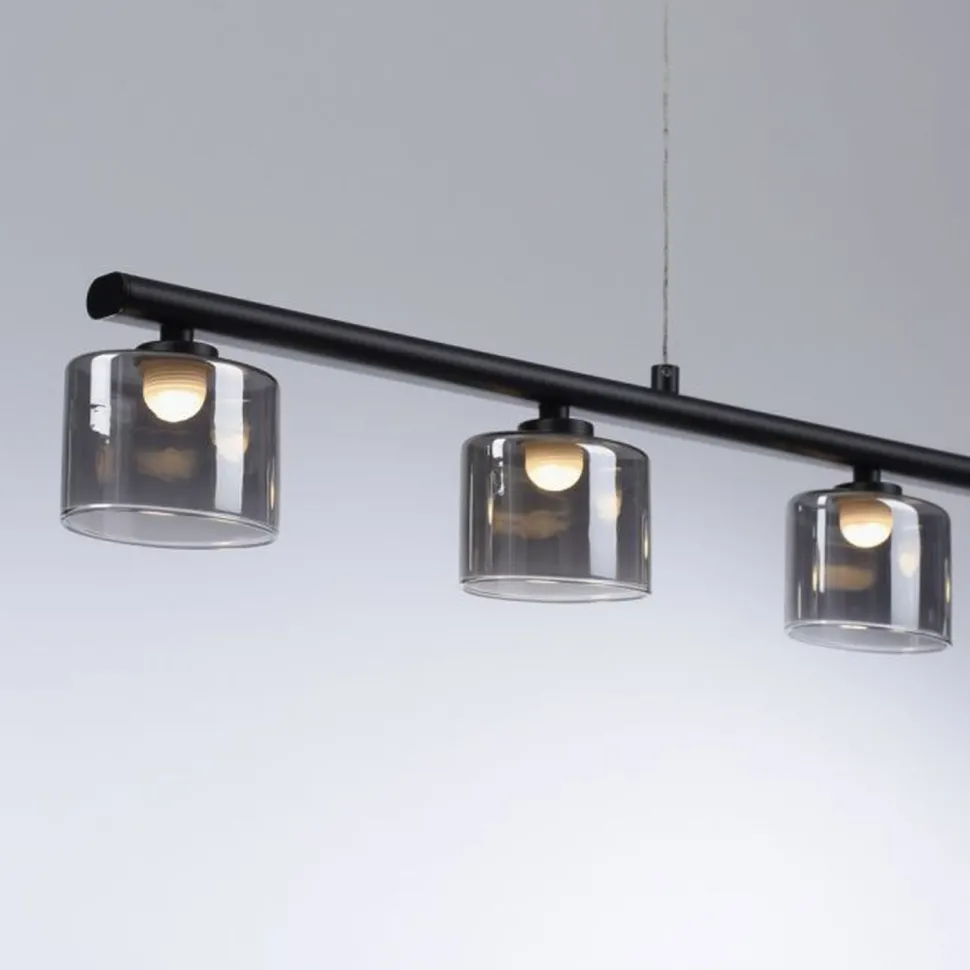 LED Pendelleuchte Rauchglas blendarm 80 cm lang 20 W