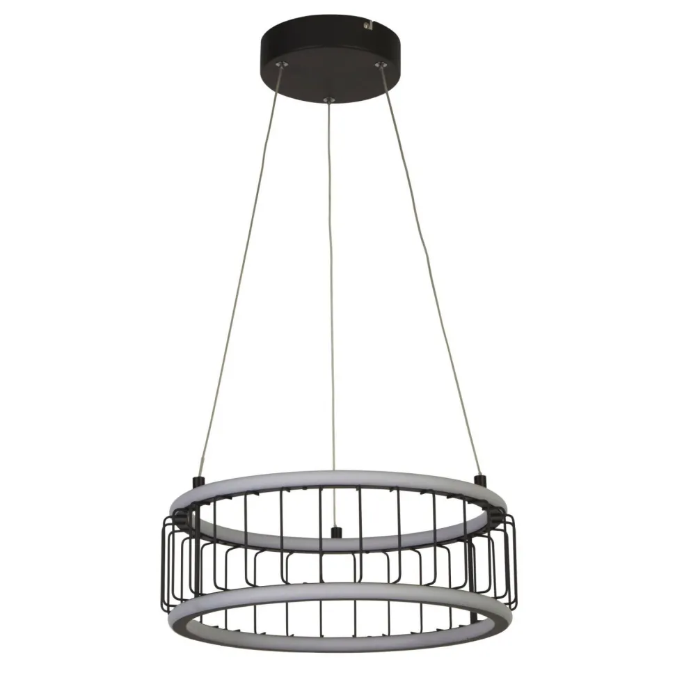 LED Pendelleuchte Ring Ø 38 cm Schwarz Weiß 3000 K 1976 lm