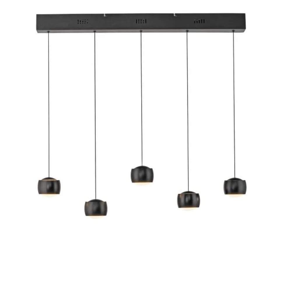 LED Pendelleuchte Schwarz Metall warmweiß 3000 K 110 cm