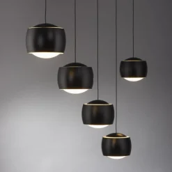 LED Pendelleuchte Schwarz Metall warmweiß 3000 K 110 cm