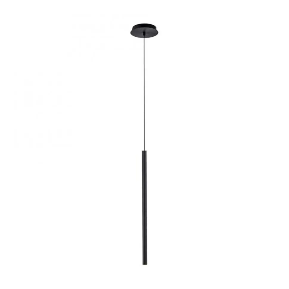 LED Pendelleuchte Schwarz Metall Ø2,5 cm rund dimmbar